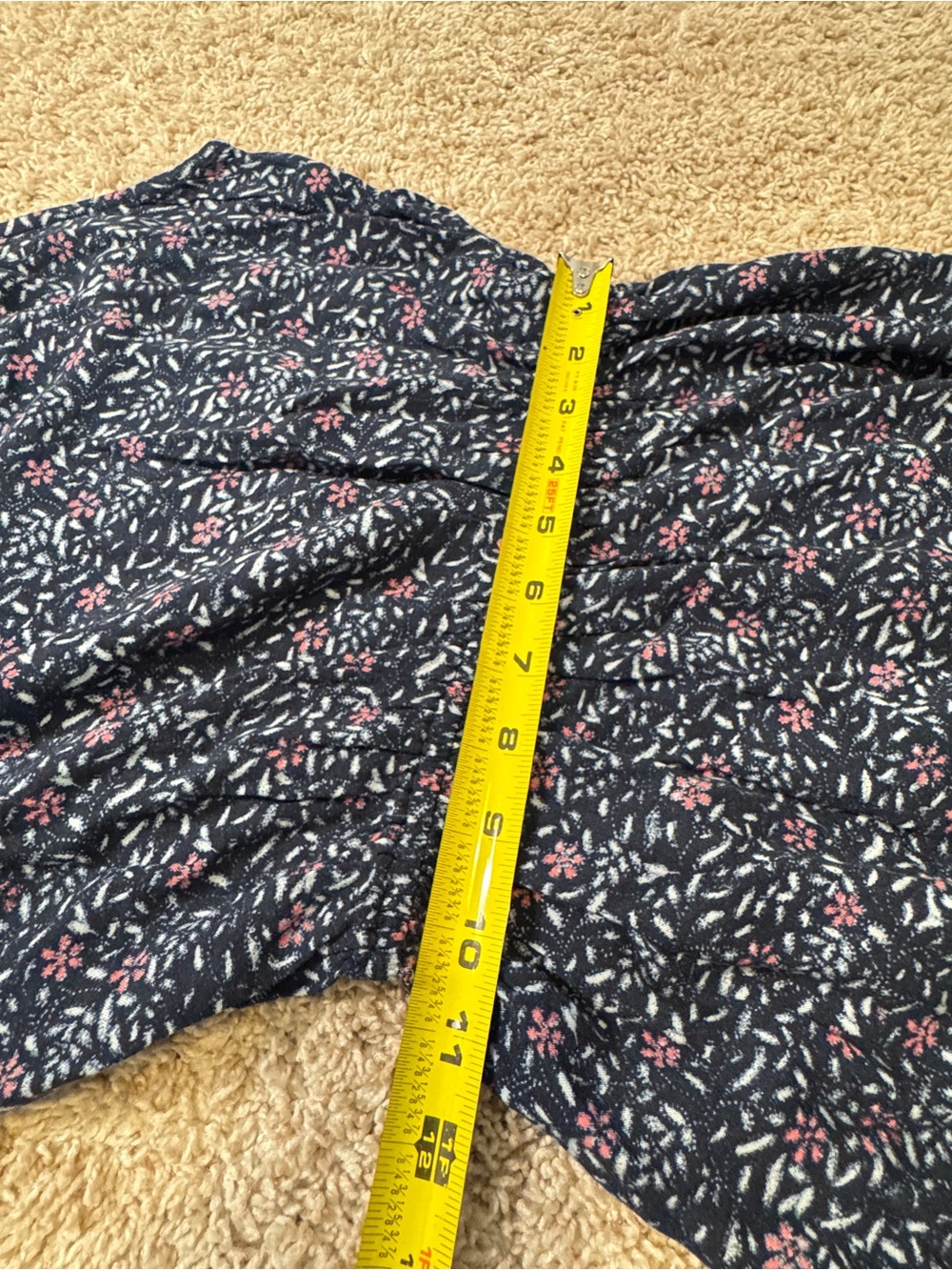 NWT Abercrombie & Fitch navy blue floral maxi dress Girls Xlarge - Picture 11 of 13